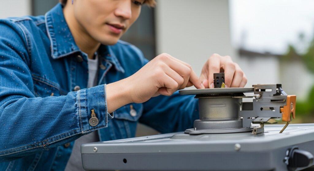 分解掃除　ストーブ