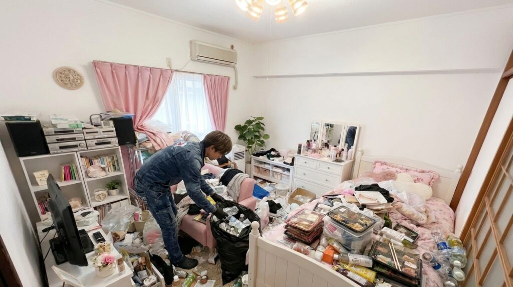 個人情報厳守　女性 安心 掃除 不用品回収　