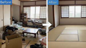 部屋片づけのビフォーアフター