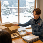 説明をする男性スタッフ